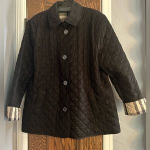 Burberry Fernleigh Quilted Logo Jacket. Size XXL. Color: black.